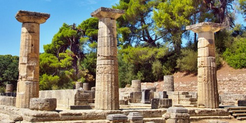 Pillars at Olympia, Peloponnese