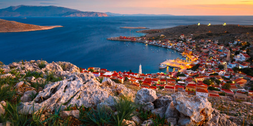 Halki harbour, Greece